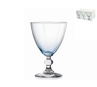 H&H Set 6 Calici Acqua Splendor, in Vetro, Azzurro, 25cl - trasparente vetro 2031625