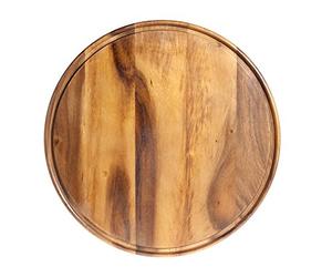 H&H Home Piatto, Legno, Marrone, 46 cm