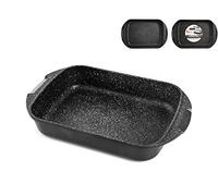 H&H Home Rosticcera Antiaderente, Alluminio, Nero/Antracite, 25x20 cm