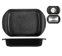 H&H Home Rosticcera Antiaderente, Alluminio, Nero/Antracite, 35x25 cm