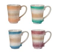 H&h set 4 mug in stoneware java colore assortiti cc235