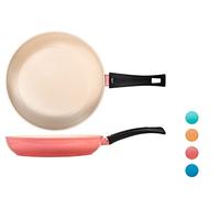 H&H Joyful Padella Antiaderente, Alluminio, 28cm, Colorata, Estate