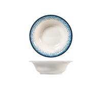 H&H Jupiter Insalatiera in Porcellana, 16cm, Design Moderno, Sfumature Blu