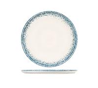 H&h jupiter set 6 piatti piani con bordo in porcellana, cm28