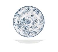 H&H Kensington Piatto Tondo, in Porcellana, Blu e Bianco, 32.5cm, Stile Inglese