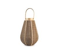 H&H Lanterna in juta e legno colore sabbia cm 26x54h