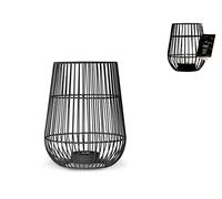 H&H Lanterna Metallo Bianca, con 10 luci LED. Batterie AAA Non Incluse 3x1,5V