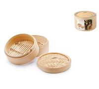 H&H Lifestyle Cuocivapore a due piani bambu' 3pz diametro cm 20