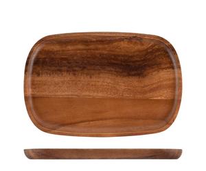 H&H Lifestyle Piatto Acacia in legno forma ovale cm 18x27