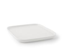 H&H Set 6 Piatti Quadrati Madrid, in Porcellana, Bianca, 22cm - bianco porcellana 7704212