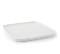 H&H Madrid Set 6 Piatti in Porcellana, Bianco, Quadro, 28cm