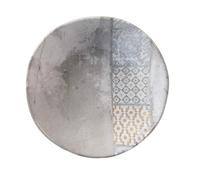 H&h set 12 piatti fondi malaga in stoneware decorato cm 20