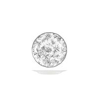 H&H Mayfair Set 6 Piatti Frutta, in Porcellana, Grigio e Bianco, 22cm, Stile Inglese