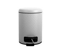 H&H Metropolitan Pattumiera Zincata con Pedale Grigia Lt 3
