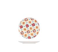 H&H Mix&Match Set 12 Piatti Frutta, Stoneware, Colori Assortiti, 19 cm