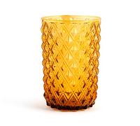 H&H Murano Set 6 Bicchieri, Vetro, Ambra, cl46