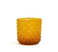 H&H Set 6 Bicchieri in Vetro Murano, Colore Arancio, 30cl - 7361006