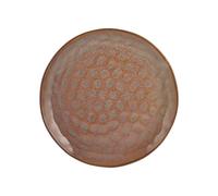 H&H Mykonos Set Piatti Frutta, Stoneware, Bruno/Rossastro, 4 unità