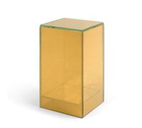 H&H Natale Alzata in Vetro con Led, Oro, Altezza 18cm, Decorazione Natalizia