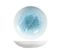 H&H Neptune Piatto Multiuso in Porcellana, 25cm, Centrotavola, Design Moderno ed