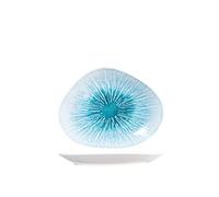 H&H Piattino Ovale Neptune, in Porcellana, Azzurro, 22cm - blu porcellana 9004825
