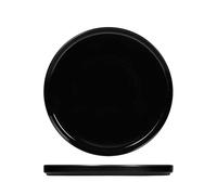 H&H Norway Set 6 Piatti Piani in Porcellana, Nero, 26cm