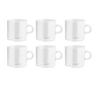 H&H Nuvola Set 6 Tazze Tè in Borosilicato, Senza Piattino, 225cc