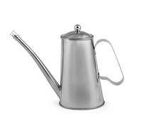 H&H Oliera Acciaio Inox 18/10 500 cc | Forma Ovale Classica | Design Elegante e Funzionale | Beccuccio Anti-goccia | Conserva l’Olio al Meglio | Lavaggio a Mano Consigliato