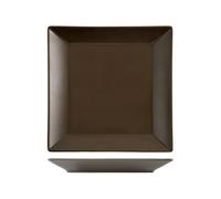 H&H Osaka Set 6 Piatti Piani, Stoneware, Marrone, 24x24cm