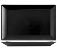 H&H Set 6 Piatti Stoneware Osaka Nero Rettangolare 34X22Cm