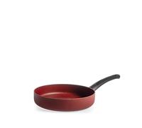 H&H Padella Absolute Red Ø22 cm in Alluminio - Rivestimento Antiaderente Pfluon, Fondo per Induzione, Superficie Ruvida per Cottura Uniforme