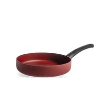 H&H Padella Absolute Red Ø28 cm in Alluminio - Rivestimento Antiaderente Pfluon, Fondo per Induzione, Superficie Ruvida per Cottura Uniforme