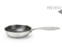 H&H Padella Evolution in alluminio e 2 strati acciaio inox con copertura cm. 26