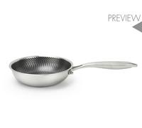 H&H Padella Evolution in alluminio e 2 strati acciaio inox con copertura cm. 30