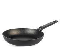 H&H Padella Titan Ø32 cm in Alluminio Nero - Antiaderente Pfluon Senza PFOA, Adatta a Induzione, Vetroceramica e Tutti i Piani Cottura - Manico Ergonomico, Facile da Pulire