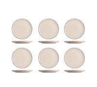 H&H Pearl, set 6 piatti frutta, 19 cm, in porcellana, avorio