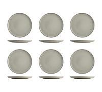 H&h set 6 piatti frutta pearl cm19 grigio