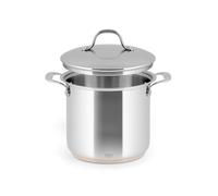 H&H Pentola in Inox e Rame, 2 Manici, 20cm, Con Coperchio