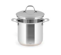 H&H Pentola in Acciaio Inox e Rame, 2 Manici, 22cm, Con Coperchio