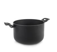 H&H Pentola Titan Ø24 cm in Alluminio Nero - Rivestimento Antiaderente Pfluon PFOA Free, Fondo per Induzione, Compatibile con Tutti i Piani Cottura