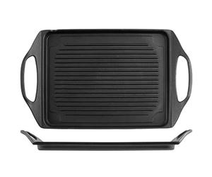 H&H Piastra in Alluminio Pressofuso con Rivestimento Antiaderente Rettangolare 34x26cm