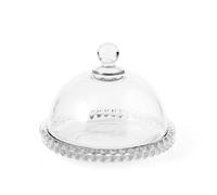 H&H Piatto Con Cupola In Vetro Collier Cm18,5