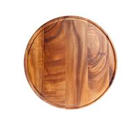 H&h Piatto In Legno Scuro Cm42