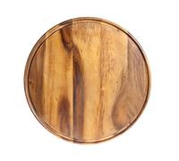 H&H Piatto In Legno Scuro Cm46 Utensili Da Cucina, 46 cm
