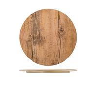 Piatto In Melamina Tondo Decoro Legno Cm28 H&H