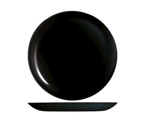 H&H Piatto Piano Premiere - Vetro Opale, Nero, Ø 27 cm - Ideale anche per il settore Ho.Re.Ca.