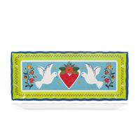 H&H Piatto rettangolare Gipsy in melamina decorata cm 49x20