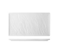 H&H Piatto Rettangolare In Porcellana, 26X15 Cm, Bianco