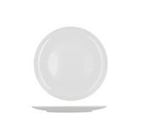 H&H Piatto Tondo da Portata in Melamina Bianca Ø 41 x 3 cm - Vassoio Elegante e Resistente per Buffet e Servizio Professionale - Lavabile in Lavastoviglie