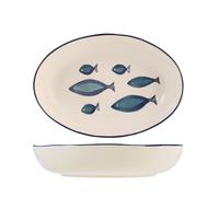 H&H Pirofila Ovale Mediterraneo In Ceramica Cm 35,5X24X7